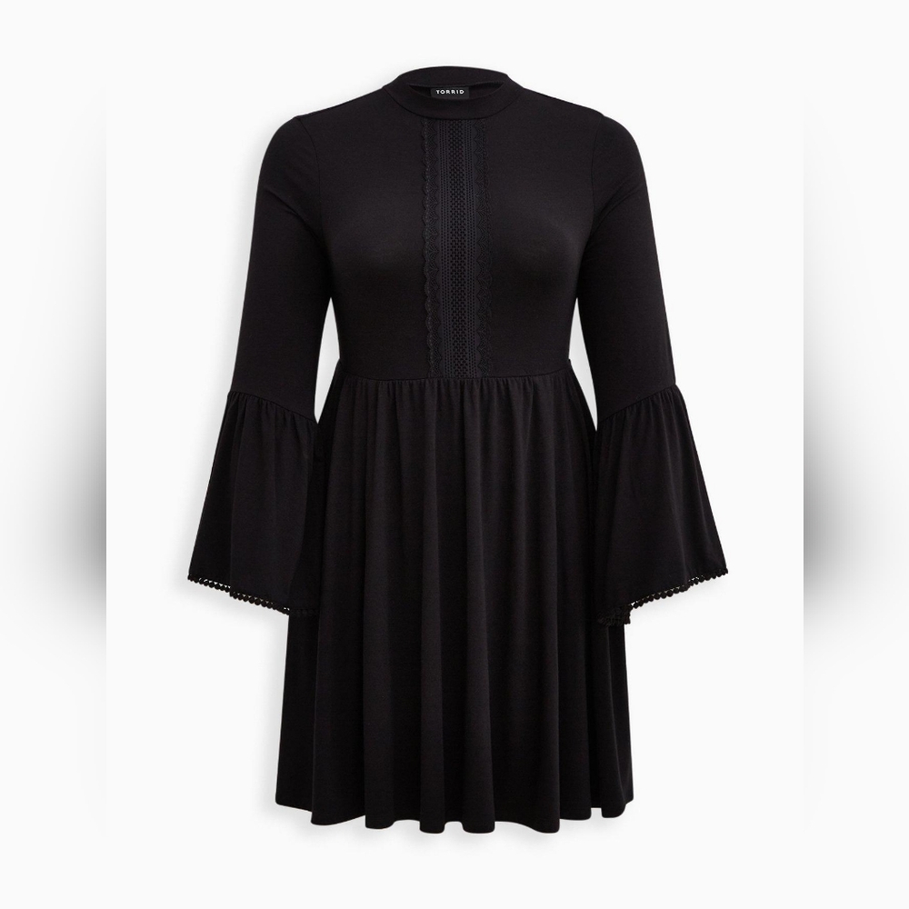 Torrid Black Bell Sleeve Dress
